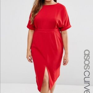 Red ASOS Wiggle Dress